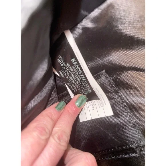 Kenneth Cole Reaction‎ Show Business 16 Black Leather Laptop Messenger Bag